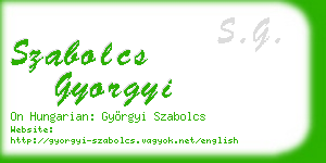 szabolcs gyorgyi business card